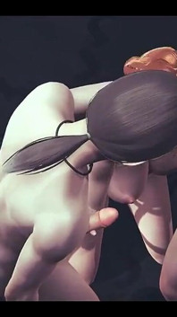 헨타이 3D 무수정 - 자지 2개와 69개 빠는 Emily - 일본 아시아 만화 애니메이션 영화 게임 포르노