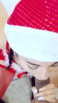 Seksi bir Noel Baba ile Noel anal