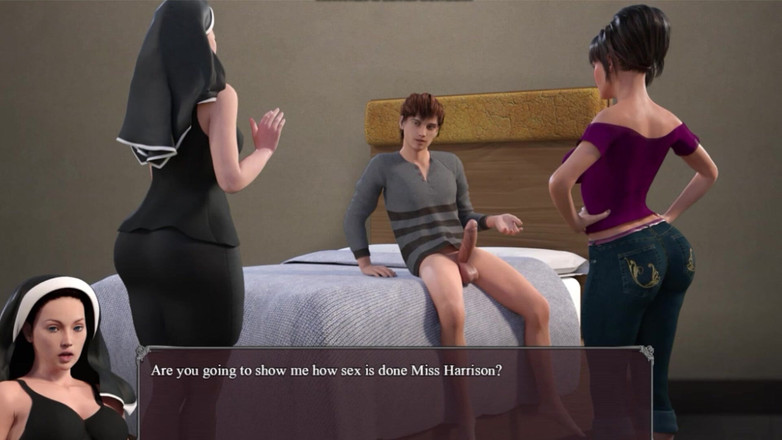 NaughtyPlayz: 섹시한 수녀와 함께하는 밀프 쓰리섬