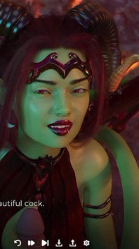 Eu fodo duro um demônio succubus! Eu garganta profunda ela e porra na bunda dela.
