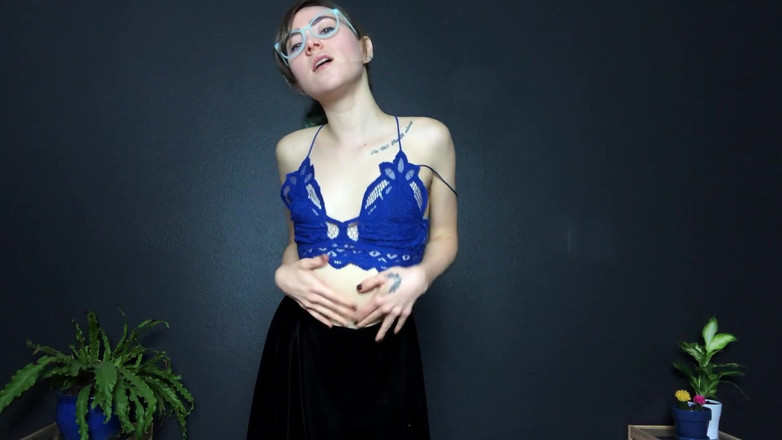 kactus kutie: Encaje azul: strip y semen