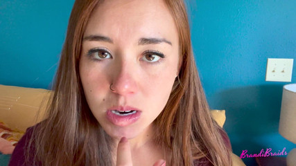 BrandiBraids: Sürtük üvey kız kardeşinin ağzını doldur