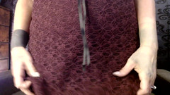 Abby Anna: 섹시한 레이스 스커트 차림의 복숭아 팬티 카멜토