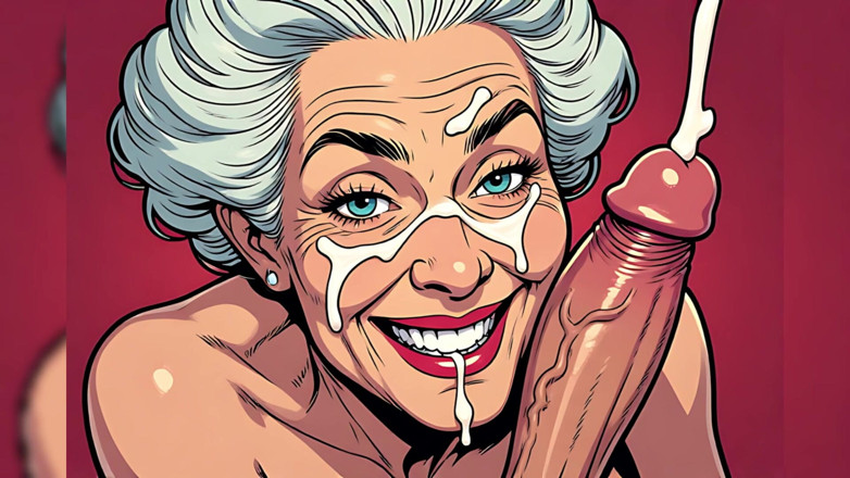AI Porn: Vintage Cartoon Style Facials