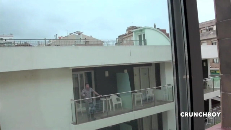 EXHIB BOYS: Bottom fucked in exhib hotel by 2 top boys