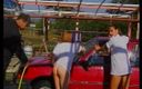 Lucky Cooch: Brunette teens interviewed while car washing