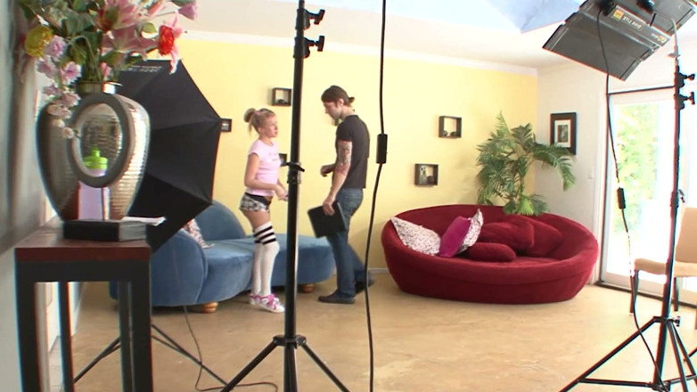 The Window of Sex: Horny Neighbors Scene-1_horny, Slender Blonde Fucks the Salesman at Her...