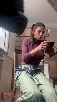 Daniela Santos, the Trans Woman with the Big Cock, Showing off Her Body at Home.