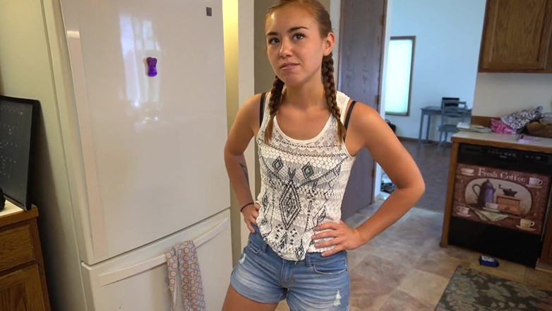 BrandiBraids: Naughty Stepdaughter Bribes Stepdad for Sex Lesson