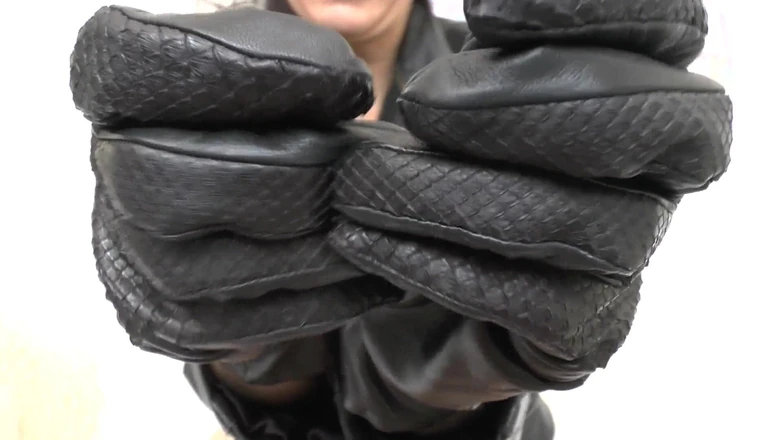 Lady Victoria Valente: Squeaking Leather Gloves Play, JOI, POV, Lady Victoria Valente