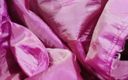 Satin and silky: Dick Head gnugga med rosa skuggad satin silkeslen salwar av...