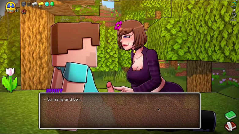 Alita: Cachonda parodia de Minecraft - Steve recibe una paja descuidada de...