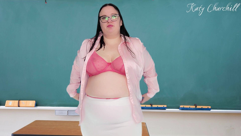 Katy Churchill: Professor brinca com seu pau depois da aula