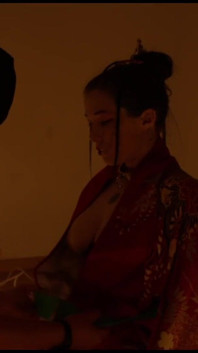 Asian tattooed chick gets dominated