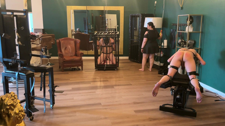 DOMINATRIX6: 내 2 노예, 처벌 영역, 노예 치료, 케이지와 특별한 라운저와 페티쉬 로프트, 2-2 부.