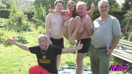 GERMAN MMP: Full German Garden Gangbang with Big Boobs Mature Sexy Susi