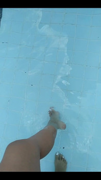 White Nails + Pool = Video for You Lol
