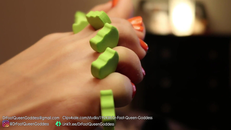 Dr. Foot Queen Goddess: ペディエッグペディキュア(オレンジ)フルバージョン