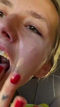 Highway Masturbation & Cum Eating