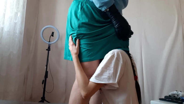 Lesbian-illusion: I Lick My Stepmom's Pussy When We Are Alone at...