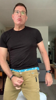 Masturbare acasă, eu ejaculez pe blugii mei, sagging în My Ae Boxers