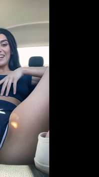 Big Tits College Girl Teen Masturbates in Car Before Class - Almost Gets Caught