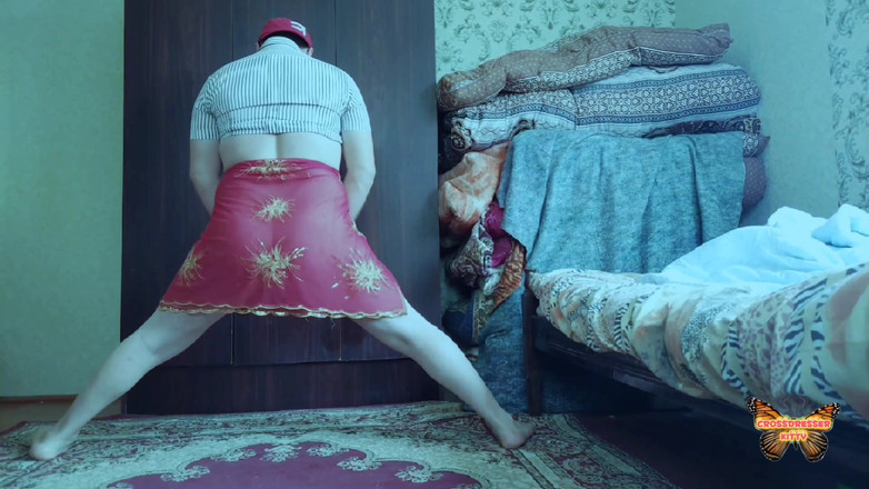 Kitty_Cross: Red belly dancer tanečnice sukně Sexy Bílá Femboy Transgender Shemsle...