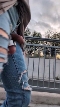 Walking Through the City in Bottomless Jeans