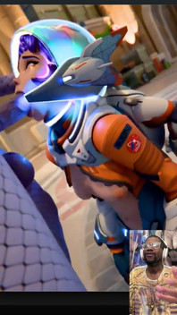 Welcoming Bald Pussy Juno to Planet Earth with Widowmaker’s Hard Fucking Transgender Futa Cock
