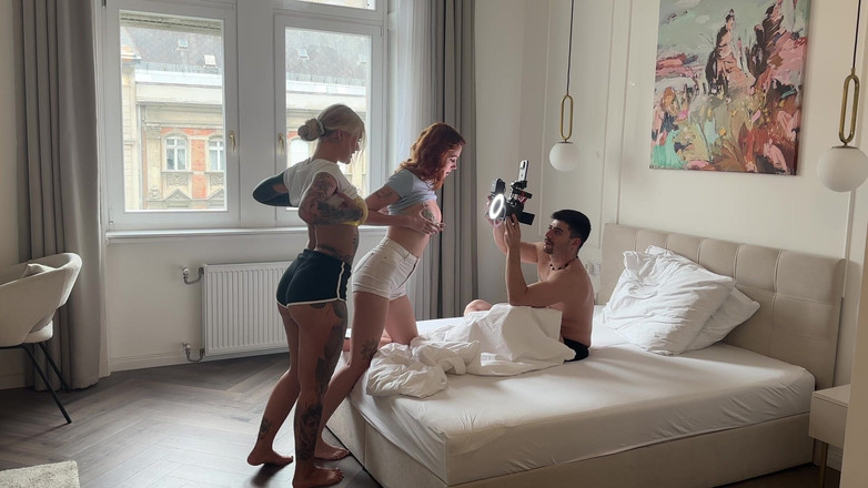 Cherrycandle: Bts - detrás de escena! ¡Cómo hicimos escena de doble mamada!