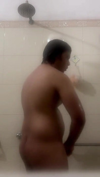 Young Desi Twink Gets Hard in the Shower