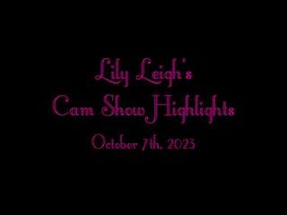 Lily Leigh: Lily Leigh直播场景亮点视频 - 2023-10-07 - 沙发上的红色和黑色内衣