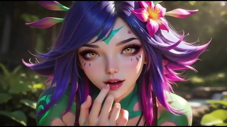 Ianimedia: Heet Neeko In Het Bos Bikini En Gezichtsscumshot