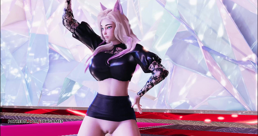 3D-Hentai Games: GFRIEND - Mago Ahri Kda gorący striptiz 4K 60FPS
