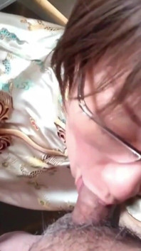 Perverted Mature Woman Gives a Deep Blowjob