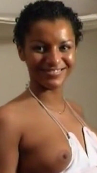 Nina Lisa : lovely little ebony Nina Lisa dancing and stripping on the bed
