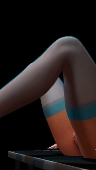 Hot Blonde with Long Socks Footjob