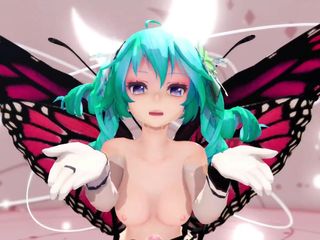 Smixix: Miku Hentai danse se déshabille creampie MMD 3D Papillon Agitez-le MMD 3D...