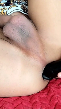 Black Dildo in the Ass
