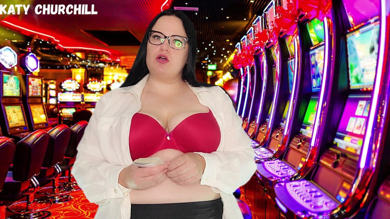 Katy Churchill: Il dealer di casino bbw controlla il tuo cazzo con...