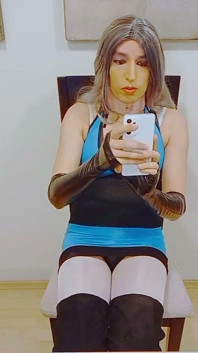 Session de masturbation transvestie