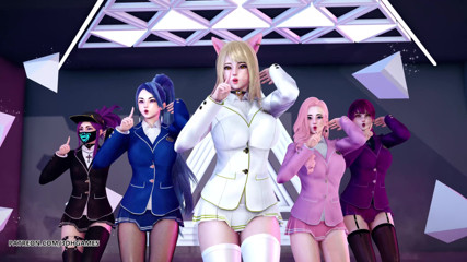 3D-Hentai Games: [MMD] STAYC - RAN2U Ahri Akali Kaisa Evelynn Seraphine hot striptease...