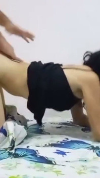 On All 4 Legs Receiving Her Stepbrother's Cock in the Pussy