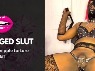 Joanna CD: Chastity Caged Maminsynek dziwka dokuczanie i chłosta BDSM