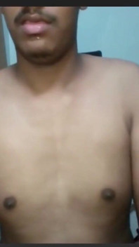 Indian Guy Jerks His Black Cock Wearing His Stepmom's Panty