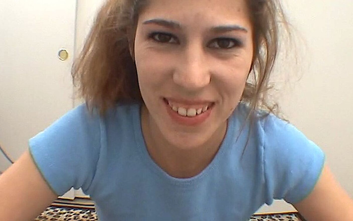 POV JOE: Tiny Tit Brunette Amateur Isabelle POV Blowjob Porn Debut
