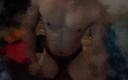 Yan Slutice: Musculoso guapo solo macho cum polla