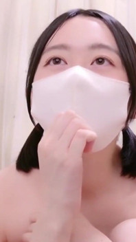 Pale Cute Woman with Natural Charm, Playful Curiosity Captured in Intimate Self-focused Moment 2nd