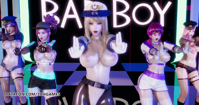 3D-Hentai Games: Red Velvet - Bad boy strip dance, Ahri, Akali, Kaisa, Evelynn,...