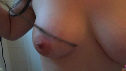 German Slave Michelle: Hairy self-punishment close up